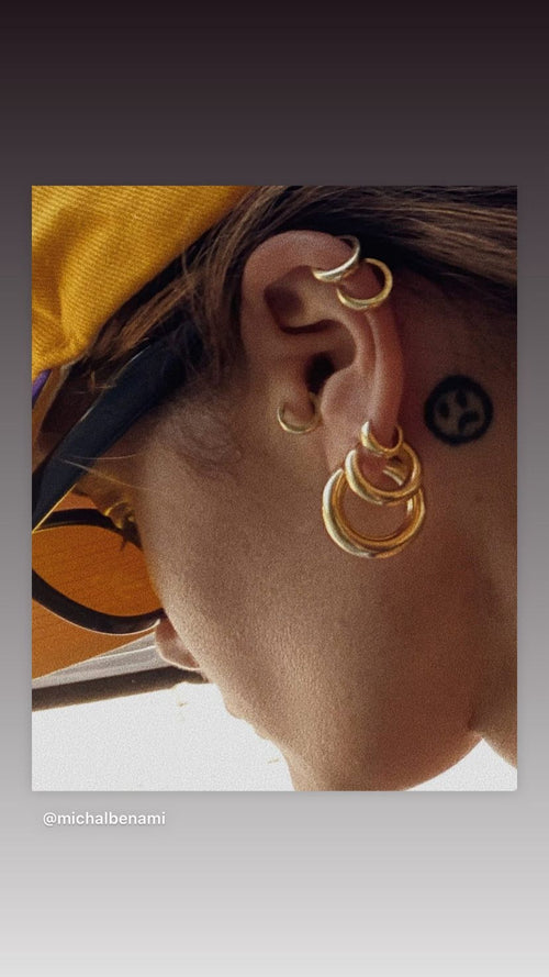 Gold Hoop 5 mm Earrings — image 7 of 8