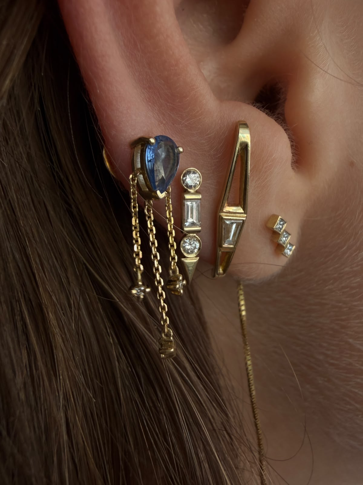 Tony Blue Sapphire Earring — image 5 of 7