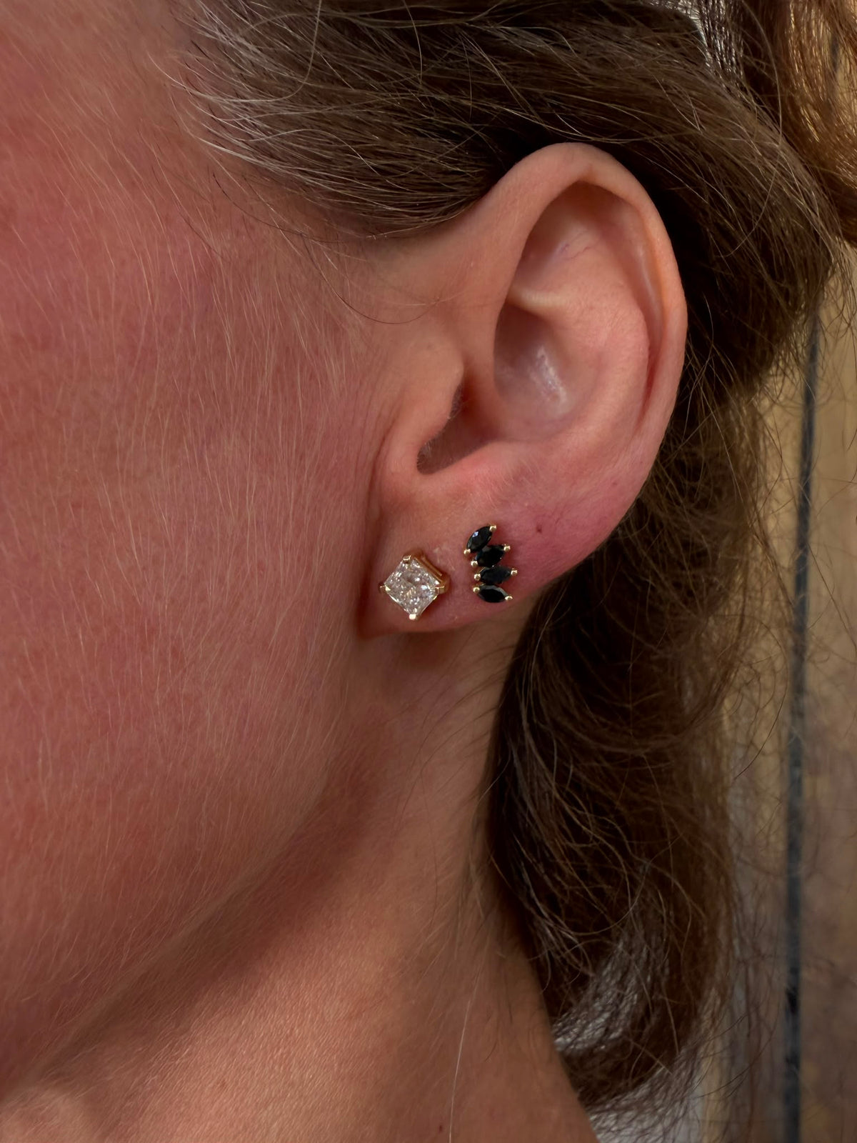 Four Black Diamonds Marquise Earring — image 2 of 9