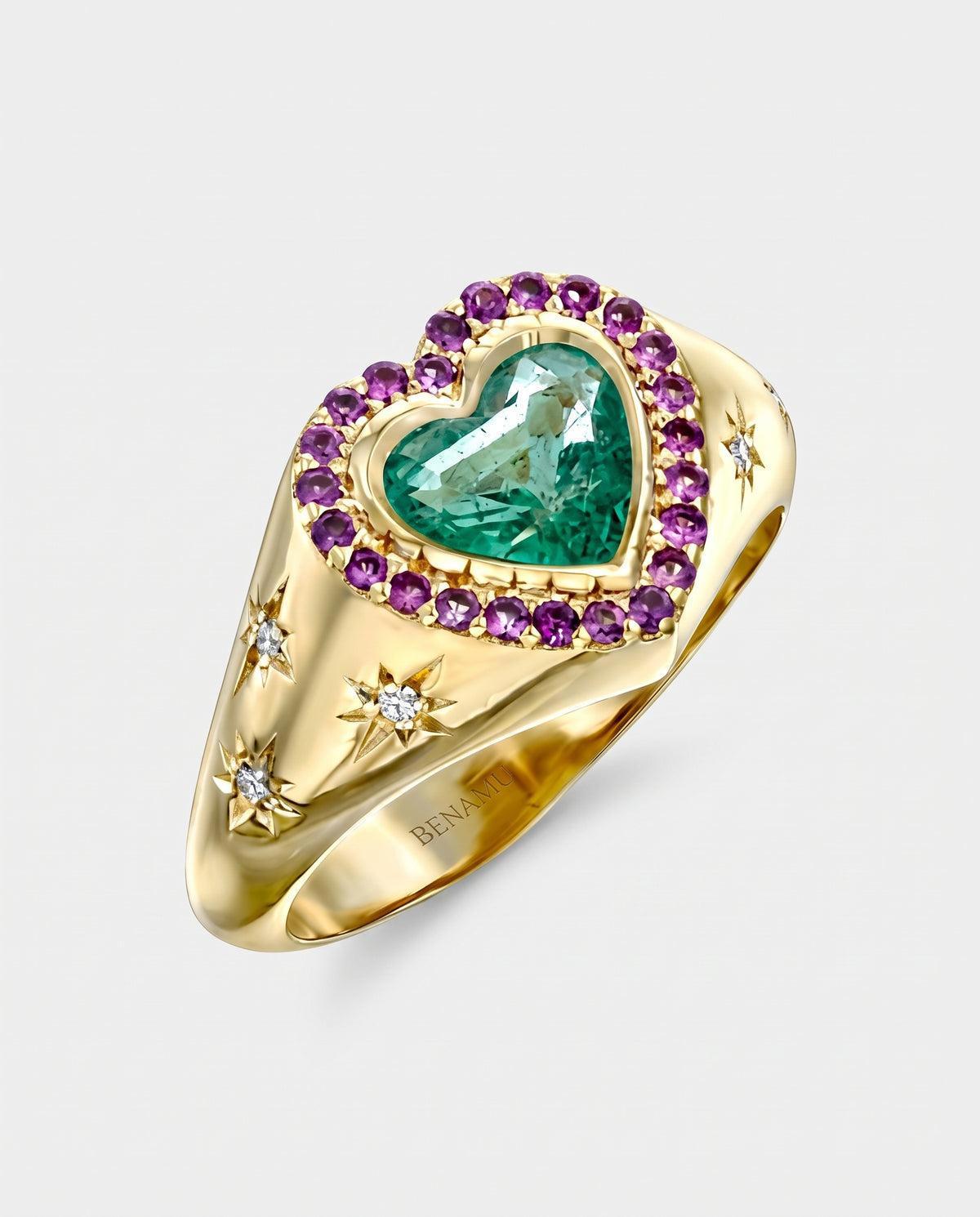 Emerald Heart Ring