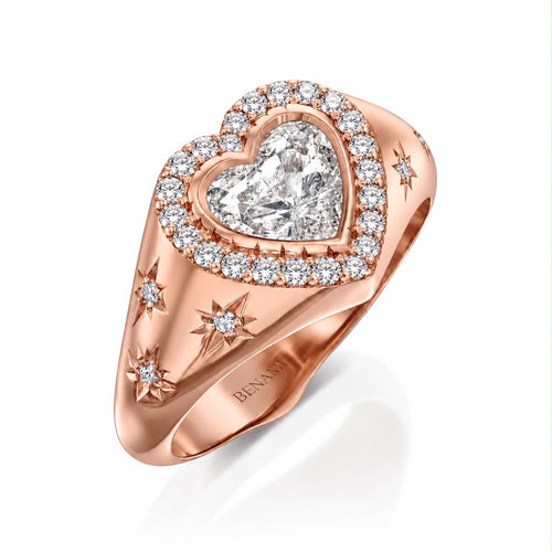 White Diamond Heart Ring — image 4 of 6