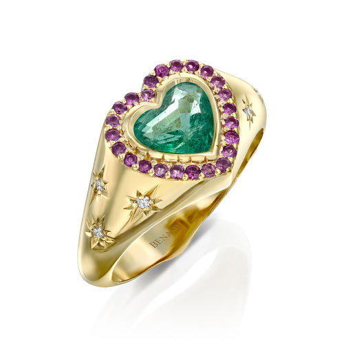 Emerald Heart Ring