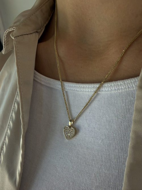Julia Heart Necklace With White Diamonds — image 4 of 7