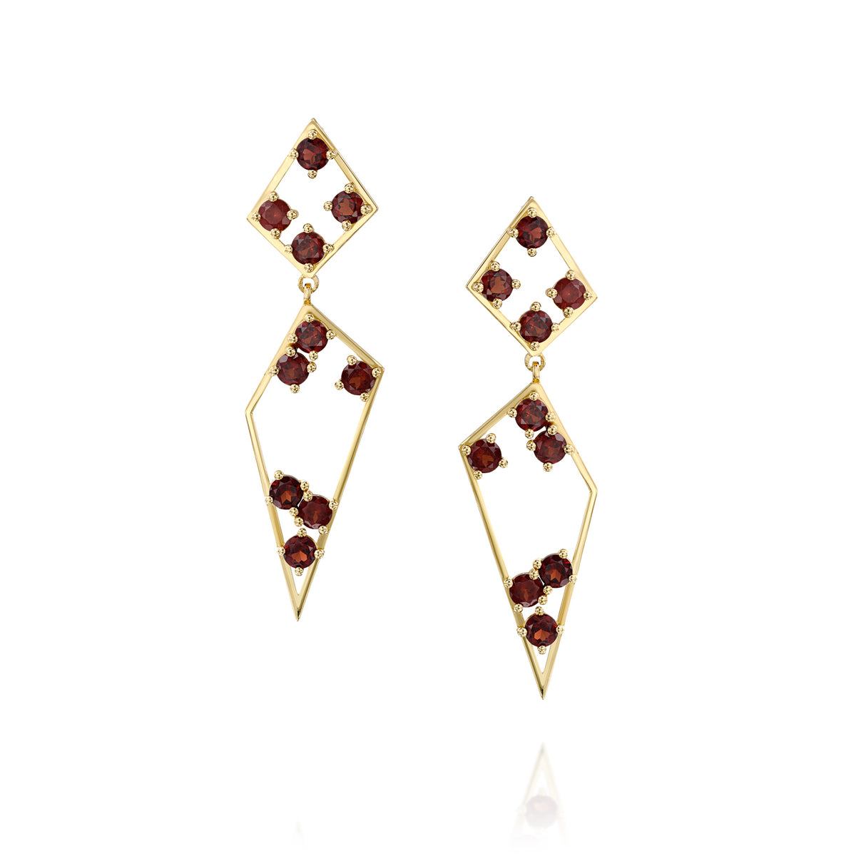 Mary Red Garnet Earrings
