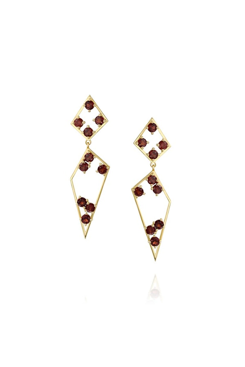 Mary Red Garnet Earrings — image 2 of 5